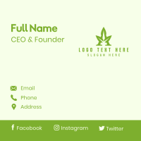 Green Triple Leaf A Business Card Design