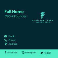 Generic 3D Letter F Business Card Design