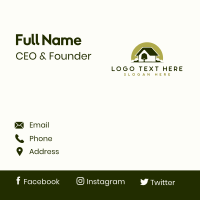 Landscaping House Shovel Business Card Design