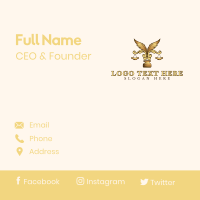 Legal Ornate Feather Scale Business Card Design