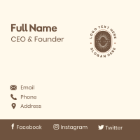 Sun Pattern Badge Business Card Design