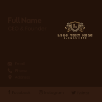 Luxury Lion Shield Business Card Design