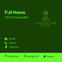 Neon Green Chicken Burger  Business Card Design