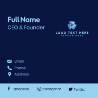 Blue Liquid Media Player Business Card Design