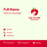 Red Apple Touch Business Card Design