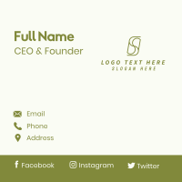 Organic Eco Wellness Business Card Design