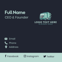 Truck Moving Logistics Business Card Design