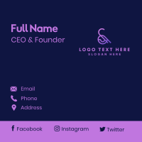 Purple Ampersand Type Business Card Design