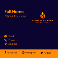 Hot Fire Flame Business Card Design