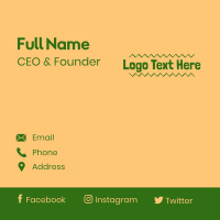 Green Taco Restaurant Wordmark Business Card Design