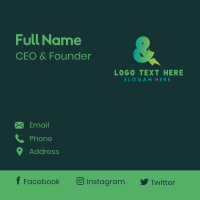 Bold Ampersand Font Business Card Design