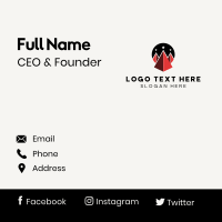 Triple Pyramid Structure Business Card Design