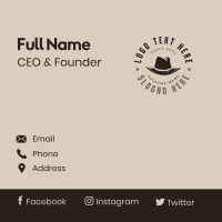 Vintage Hat Fashion  Business Card Design