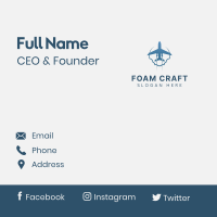 Flying Aviation Airplane Business Card Design