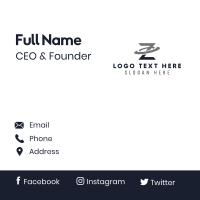 Business Enterprise Letter Z Business Card Design