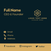 Golden Hexagon Cross Business Card Design