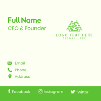 Green Triangle Company Business Card Design