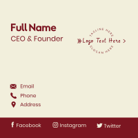 Handwriting Script Brand Business Card Design