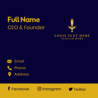 Golden Wing Sword Business Card Design