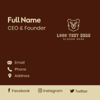 Angry Grizzly Bear Business Card Design