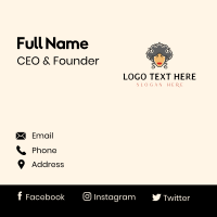 Beauty Female Hairstylist Business Card Design