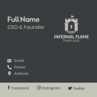 Security Castle Fortress Business Card Design