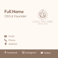 Nature Flower Embroidery  Business Card Design