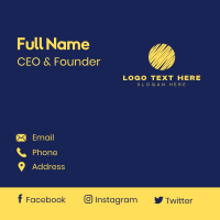 Yellow Moon Sketch Business Card Design