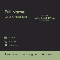 Generic Curve Wordmark Business Card Design