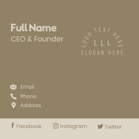 Generic Simple Brand Business Card Design