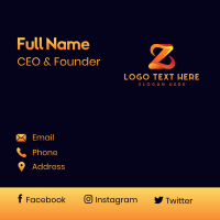 Creative Studio Letter Z Business Card Design