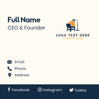 Chair Lamp Upholstery Business Card Design