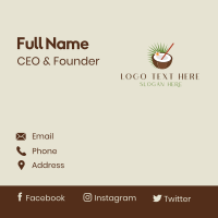 Tropical Coconut Drink Business Card Design