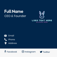 Tech Glitch Bunny Business Card Design