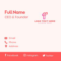 Minimalist Company Letter F Business Card Design