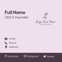 Feminine Boutique Lettermark Business Card Design