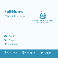 Sailing Catamaran Boat Business Card Design