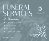 Serene Funeral Facebook Post Design