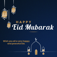 Eid Mubarak Lanterns Instagram post Image Preview
