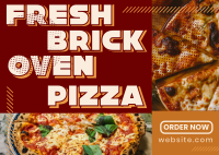 Yummy Brick Oven Pizza Postcard Preview