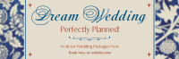 Decorative Vintage Wedding Twitter Header Image Preview