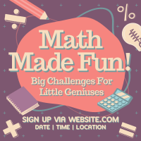 Quirky Math Quiz Challenge Instagram Post Preview