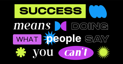 Quirky Success Quote Facebook ad Image Preview