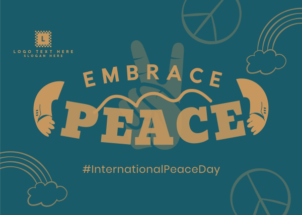 Embrace Peace Day Postcard Design