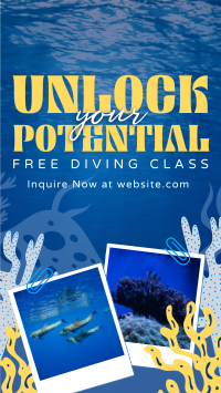 Free Diving Class YouTube Short Design