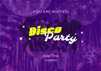 Disco Fever Party Postcard Image Preview