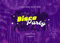 Disco Fever Party Postcard Design