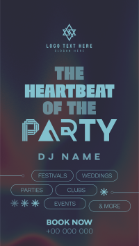 Typographic Party DJ YouTube Short Design