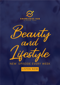 Beauty and Lifestyle Podcast Poster Image Preview