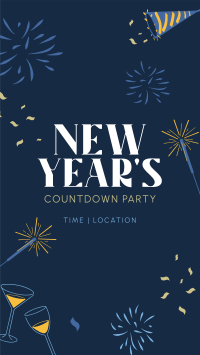 New Year Sparklers Countdown Facebook Story Design